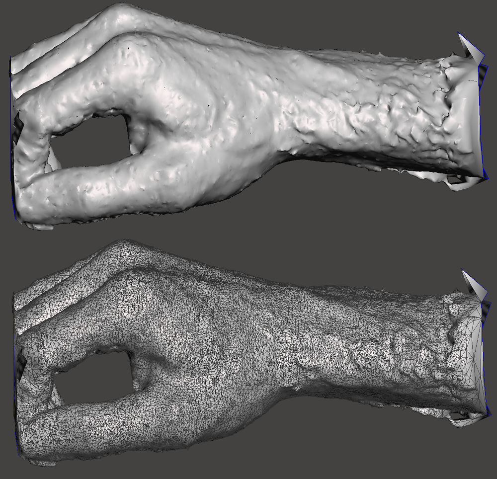 The improved model in meshmixer